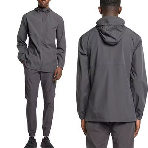 Conjunto deportivo ligero para hombre, chaqueta cortavientos y pantalones para gimnasio, correr, trotar, entrenamiento al aire libre, ropa deportiva. - Product Image 1