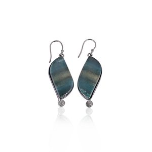 Agate de sang pierres précieuses noir ruthénium laiton fait à la main balancent concepteur à la mode boucle d'oreille bijoux boucles d'oreilles en laiton idée cadeau parfaite - Product Image 1