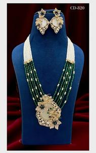 Collier ras du cou Rani Haar multicouche avec perles Kundan et rubis avec boucles d'oreilles artisanales - Product Image 3