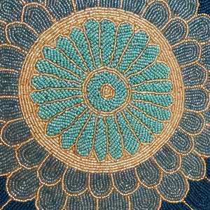 <b>Beaded</b> <b>Placemat</b> Handmade Round Charger for Luxury Dining & Holiday Decor Unique Piece Handmade <b>Beaded</b>, <b>Placemat</b>, Housewarming - Product Image 3