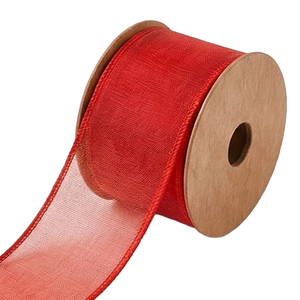 Nastro in tessuto plastico trasparente lucido da 2,7 metri con motivi festivi - Rosso, Argento, Verde e Oro - Product Image 3