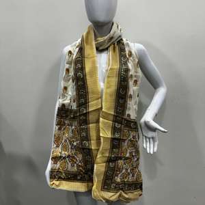 ผ้าฝ้ายพิมพ์ลาย dupatta แบบพิเศษผ้าพันคอผ้าฝ้ายพิมพ์ลายแบบดั้งเดิมแฟชั่นสำหรับเด็กผู้หญิง - Product Image 1