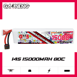 بطارية GAONENG GNB عالية الجهد 15000 مللي أمبير 14S 53.2 فولت 80C مع قابس QS8 للطائرات بدون طيار عالية السرعة والهليكوبتر التي يتم التحكم فيها عن بعد. - Product Image 1