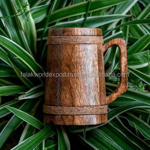 Durable Wooden <b>Handle</b> Coffee <b>Mug</b> for Espresso Tea Beer Water or Milk for Office or Party Use <b>Glass</b> Drinkware Falak World Export - Product Image 2