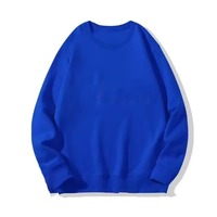 2025 automne nouvelle couleur unie col rond sweat décontracté pour hommes et femmes coupe ample intérieur Couple polyvalent haut à manches longues