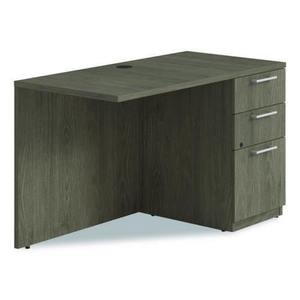 Alera AE1NZK-R2448UF Serie Tom 48 pulgadas. X 24 pulgadas X 29 Pulgadas Escritorio derecho con pedestal, serie Walnut-Seville, escritorios de oficina - Product Image 1