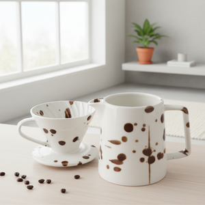 Qualité supérieure 3460992SETS-0.4  Ensemble de cafetière et de filtre à café en porcelaine durable  Pour les amateurs de café - Product Image 4