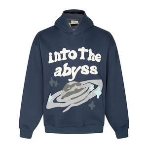 Venta al por mayor Hip Hop Planet Impreso Puff Fleece Hoodie Fabricante Bordado Sudadera con capucha Proveedor Vintage Acid Wash Multi-Color - Product Image 2