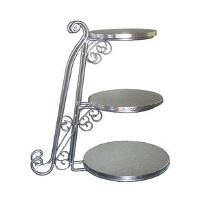 Outil de gâteau de célébration de fête de luxe support de service en bois finition émail maison hôtel fête d'anniversaire gâteau servant support en bois - Product Image 3