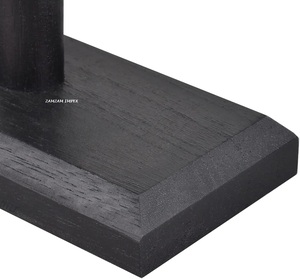 อุปกรณ์จัดแสดงเครื่องประดับทำจากไม้ทรงกลมแบบตั้งได้ทันสมัยพร้อมพื้นผิวขัดเงาทนทานสำหรับสร้อยคอสร้อยข้อมือต่างหู - Product Image 4