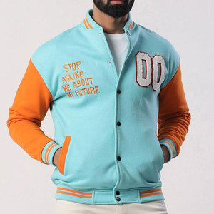 Stylish Men Embroidery Letterman Jacket Letter Style Embroidered Casual <b>Winter</b> Street Fashion Jacket - Product Image 1