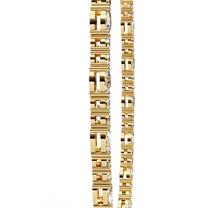 Collar de oro de 14 quilates con diamantes cultivados en laboratorio ovalado y redondo para mujer, ropa de fiesta con opciones de oro amarillo Rosa Blanco - Product Image 3