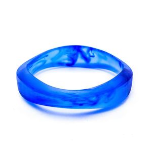 BANGLE RÉSINE luxe Designer de mode Résine couleur Bracelet complet Cadeau Marbre Ambre Irrégulier AUTRE Bracelet pour Femmes Filles - Product Image 1