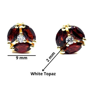 Plata tradicional de Ley 925 hecha a mano para fiesta, piedras preciosas granate, pendientes únicos para mujer - Product Image 2