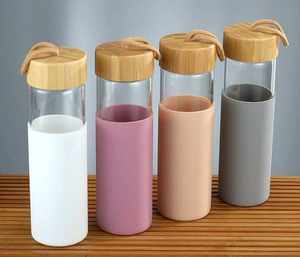 Bouteille en verre durable avec manchon en silicone - Product Image 6