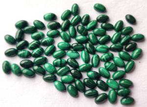 Malachite Naturelle 8x10mm Cabochon Ovale Dos Plat-Malachite Libre Qualité Supérieure - Product Image 4