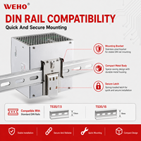 Alimentation électrique à découpage WEHO 480W 24V 20A, mode rail DIN, alimentation industrielle SMPS, 220V AC 24V DC, DR-480-24