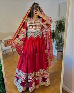 Vestido Kuchi afgano Vintage hecho a mano bordado tradicional Pashtun cultura vestido Casual para mujer ropa de Festival - Product Image 5