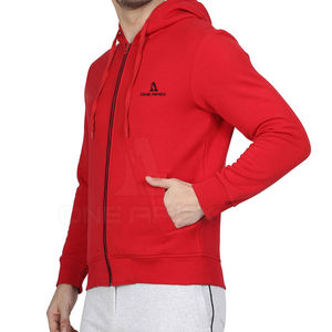 Fleece French Terry Heavyweight 100% Cotton Full Zip up Hoodie Fabricantes Streetwear Recortada Zip up Hoodie para hombres - Product Image 4