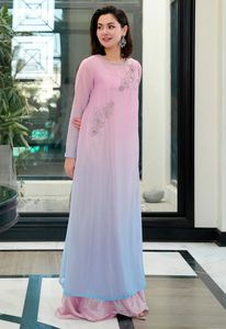 Attractive Indian Pakistani Embroidered Gharara Dress for Women Bridal Party Wear with Pearl Decoration - Product Image 2