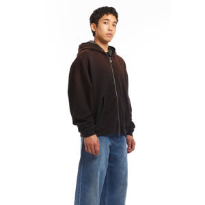 Sweat-shirt à capuche zippé intégral pour homme, en mélange de coton épais, nouveau style personnalisé, pour l'automne, streetwear vierge, vente en gros - Product Image 2