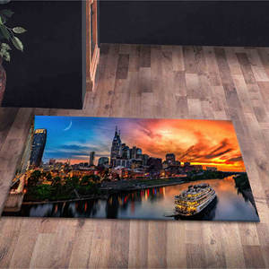 Alfombras de Paisaje de Nashville, Alfombra Luna, Alfombra Paisaje Urbano, Alfombra Estampada, Alfombra Delgada No Tejida - Product Image 5