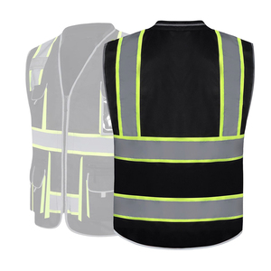 Prix de gros Gilet de sécurité réfléchissant Logo personnalisable sans manches Poches étanches Maille Caractéristiques Vêtements de sécurité - Product Image 3