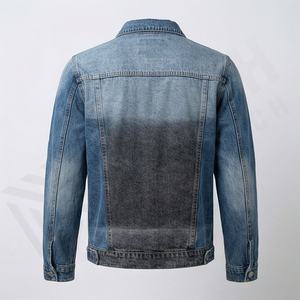Veste en jean pour homme OEM, veste décontractée pour femme, vêtement d'extérieur d'automne, boutonnée, surdimensionnée, tendance de l'hiver, streetwear, couleur personnalisée - Product Image 2