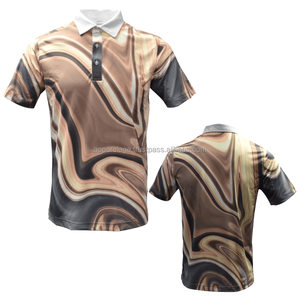 Logo personnalisé unisexe brodé pour polo Chemise de golf en polyester à séchage rapide Manches courtes Maillot de grande taille imprimé en tissu - Product Image 1