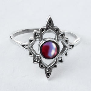 Anillo de ajuste de bisel de piedras preciosas granate, joyería de lujo de Plata de Ley 925, venta al por mayor, cumpleaños para niñas y mujeres - Product Image 3