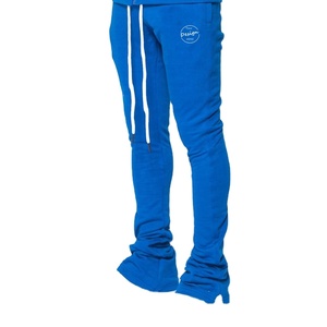 กางเกงวอร์มสำหรับวิ่งลำลองของผู้ชายกางเกงทรงสลิมฟิตกางเกงปลายบานยืดหยุ่นปรับแต่งได้สำหรับพิมพ์โลโก้100% 2023 - Product Image 1