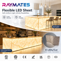 Feuille LED flexible personnalisée ultra-mince, flexible comme du papier, panneau matriciel LED flexible CRI90, feuille de rétroéclairage LED pour marbre rétroéclairé