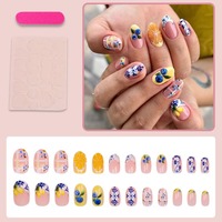 HYC-DJ-1719 Faux Ongles à Presser Motif Fruits d'Été 24 Pièces Design Gel 3D Style Doux Réutilisables Vente en Gros