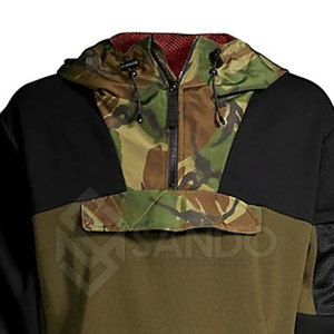 เสื้อมีฮู้ดแบบรูดซิปครึ่งหนึ่งของผู้ชายผ้าคอตตอนผสมสำหรับฤดูหนาวดีไซน์โลโก้ตามสั่ง - Product Image 6