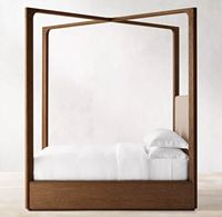 Lit en bois de teck avec matériaux de haute qualité, style moderne, écologique et durable pour les chambres, les hôtels, les appartements, les villas