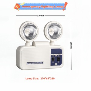 Luz de Emergencia LED IP65, Diseño Clásico de Doble Cabezal en Plástico para Mercados Extranjeros - Product Image 2