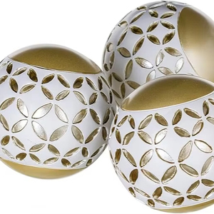 ลูกบอลตกแต่งที่มีสไตล์-ทรงกลมตาข่ายเพชรขนาดใหญ่สำหรับตกแต่งบ้านสำเนียงตกแต่งสำหรับห้องนั่งเล่นห้องครัวห้องนอนกาแฟ - Product Image 1