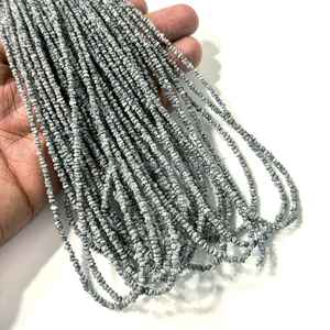 Cuentas de Diamante Gris Natural Sin Cortar de 2-3 mm, Cuentas de Diamante Sueltas al por Mayor, Libres de Conflictos, para la Fabricación de Joyas y Exportación - Product Image 1