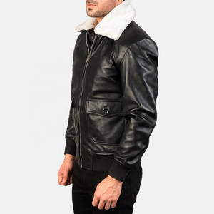 Blouson en cuir pour homme 2025 avec blouson en cuir d'agneau véritable, blouson en cuir de moto, blouson pour homme, livraison DDP - Product Image 4