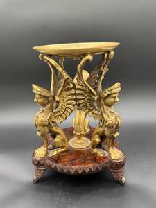 Support de candélabre en métal à deux bougies en laiton pour la décoration de la maison pour Noël - Product Image 5