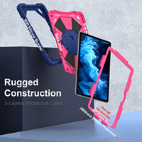 Étui robuste antichoc pour tablette avec dragonne rotative à 360° et béquille pour Samsung Galaxy Tab A11 Plus A9 Plus 11 pouces