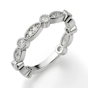 Anillo de Boda Eternity con Diamantes Cultivados en Laboratorio de Corte Redondo, Estilo Elegante para Mujer, Marca RITZIN - Product Image 2