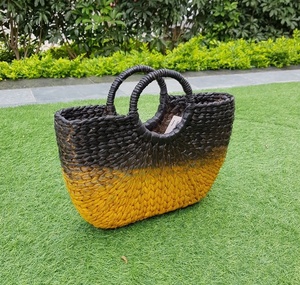 Bolso de dama de jacinto de agua con asas para compras, picnic, almacenamiento en el hogar y almacenamiento de organización hecho a mano de Vietnam - Product Image 2