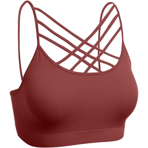 Soutien-gorge de sport pour femmes, design sans couture à bretelles, doux, respirant, en nylon et élasthanne, pour yoga, gym, fitness, OEM, taille et couleur personnalisées - Product Image 3