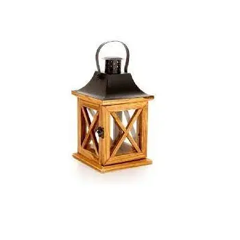 Large Outdoor Decorative Wooden Candle Lanterns with Metal Handle Used for Home Interior and Exterior Decoration
