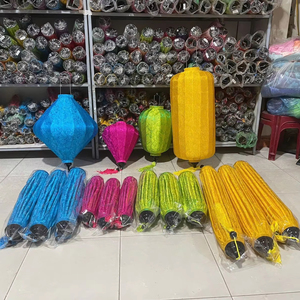 เวียดนามโคมไฟไม้ไผ่หลายเส้นไหมเส้นผ่าศูนย์กลาง10ซม.-130ซม. รูปร่างผสมสมบูรณ์แบบในร่มกลางแจ้งปาร์ตี้งานแต่งงานเทศกาล - Product Image 6