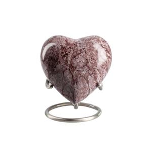 Urna de cenizas para niños pequeños con soporte, urnas de cremación de corazón de esmalte alto, urnas de Metal sostenibles para cenizas de mascotas y adultos - Product Image 6