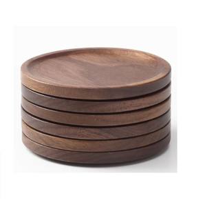 Sous-verre rond en bois naturel pour la cuisine Restaurant Utilisation Café Accessoires de cuisine Support de dessous de verre - Product Image 5