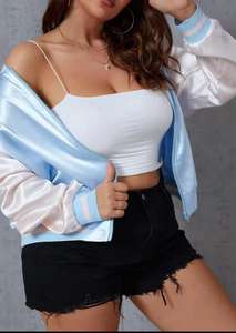 Bombe de baseball personnalisée, brodée et doublée matelassée pour hommes, veste en satin pour femmes - Product Image 5