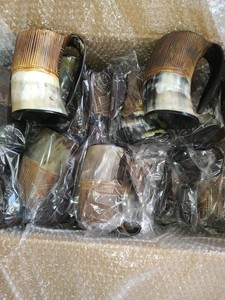 แก้วน้ำทรงวัสดุธรรมชาติสไตล์ไวกิ้ง ยี่ห้อ ROYAL NATURAL CRAFT ขัดเงา รูปทรงเขาสัตว์ งานฝีมือธรรมชาติสไตล์ยุโรป สำหรับตกแต่งบ้าน ของที่ระลึก - Product Image 5